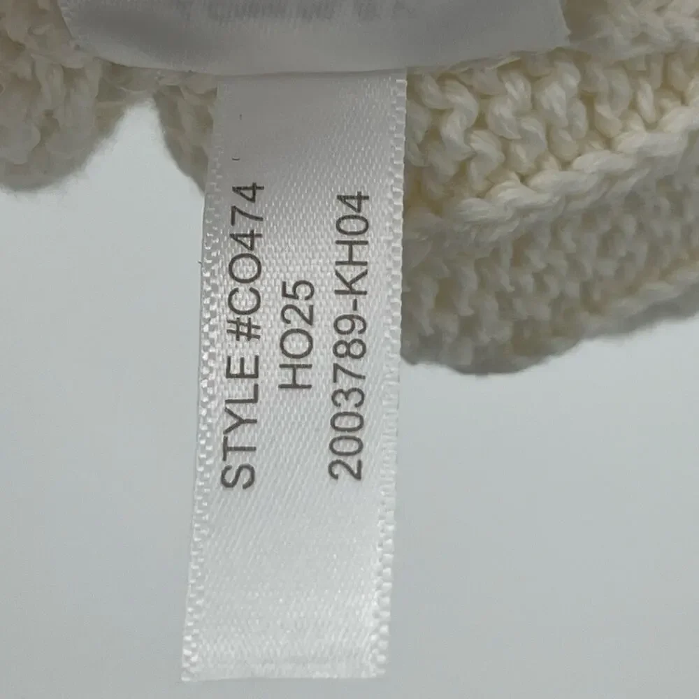 J. Crew Men's Heritage Cotton Cable-Knit Sweater Long Sleeve Ivory Size L NWT